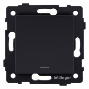 Выключатель проходной одноклавишный с подсветкой без рамки Kollinger REA-S-004BM Выключатель проходной одноклавишный с подсветкой без рамки Kollinger REA-S-004BM