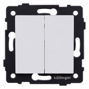 Выключатель проходной двухклавишный без рамки Kollinger REA-S-009WM Выключатель проходной двухклавишный без рамки Kollinger REA-S-009WM