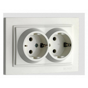 Розетка двойная с заземлением Mono Electric Despina 102-190004-120 Розетка двойная с заземлением Mono Electric Despina 102-190004-120