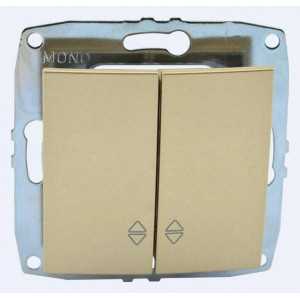 Выключатель проходной двухклавишный без рамки Mono Electric Despina / Larissa 500-002223-111 Выключатель проходной двухклавишный без рамки Mono Electric Despina / Larissa 500-002223-111