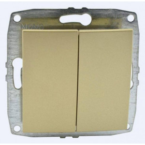 Выключатель двухклавишный без рамки Mono Electric Despina / Larissa 500-002225-102 Выключатель двухклавишный без рамки Mono Electric Despina / Larissa 500-002225-102