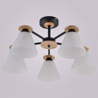 Люстра на штанге Reluce 01625-1 01625-0.3-05 BK+WOOD
