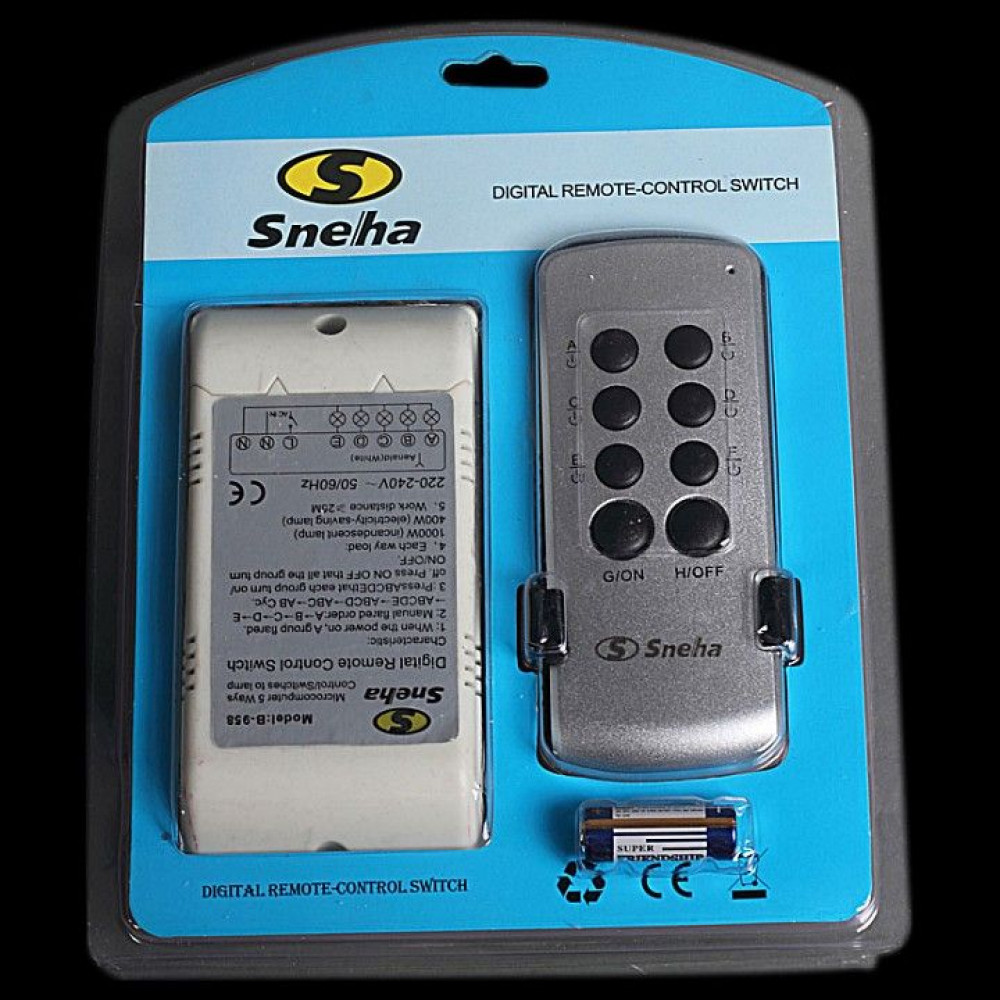 Контроллер с пультом ДУ Sneha  Remote Control 5 Wire (958/B)