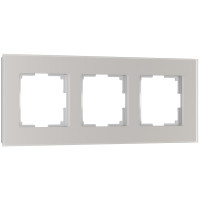 Рамка из стекла на 3 поста Senso дымчатый soft-touch W0033117