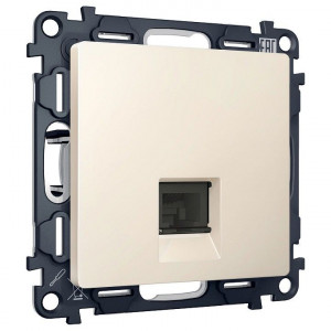 Розетка Ethernet RJ-45 и со шторками, без рамки Ambrella Volt ALFA MA332005 Розетка Ethernet RJ-45 и со шторками, без рамки Ambrella Volt ALFA MA332005