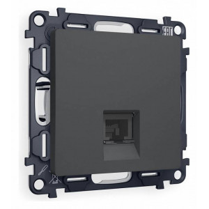 Розетка Ethernet RJ-45 и со шторками, без рамки Ambrella Volt Quant MA912010 Розетка Ethernet RJ-45 и со шторками, без рамки Ambrella Volt Quant MA912010