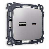 Розетка 2хUSB type A и C без рамки Ambrella Volt Quant MO511010