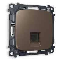 Розетка телефонная RJ-11 со штрокой, без рамки Ambrella Volt Quant MO642030