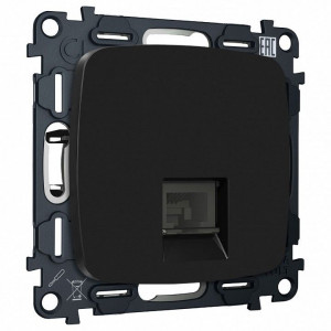Розетка Ethernet RJ-45 и со шторками, без рамки Ambrella Volt OMEGA MO812005 Розетка Ethernet RJ-45 и со шторками, без рамки Ambrella Volt OMEGA MO812005