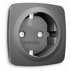 Накладка для розетки с заземлением Ambrella Volt Quant OP6560 Накладка для розетки с заземлением Ambrella Volt Quant OP6560