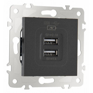 Розетка USB, без рамки Arte Milano am-203 203.46-1.black Розетка USB, без рамки Arte Milano am-203 203.46-1.black
