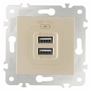 Розетка USB, без рамки Arte Milano am-203 203.46-1.shampan Розетка USB, без рамки Arte Milano am-203 203.46-1.shampan