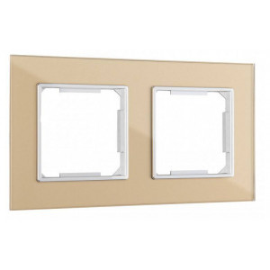 Рамка на 2 поста Arte Milano am-503.02 503.02-2.shampan