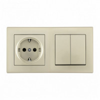 Блок с розеткой и выключателем Arte Milano SET06-2 SET06-2-30-2-40-1 shampan
