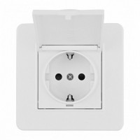 Розетка с заземлением и шторкой, с крышкой Arte Milano SET16-1 SET16-1-41-1 white