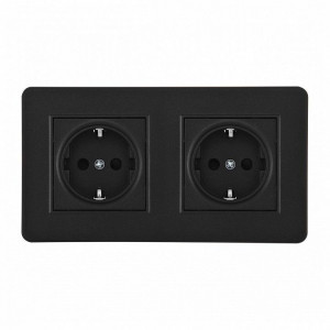 Розетка с заземлением и со шторкой Arte Milano SET16-2 SET16-2-40-1x2 black Розетка с заземлением и со шторкой Arte Milano SET16-2 SET16-2-40-1x2 black