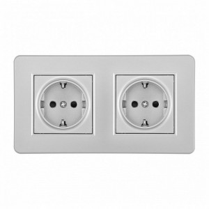 Розетка с заземлением и со шторкой Arte Milano SET16-2 SET16-2-40-1x2 silver Розетка с заземлением и со шторкой Arte Milano SET16-2 SET16-2-40-1x2 silver