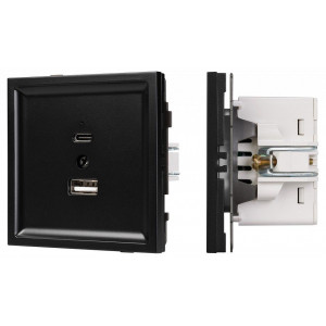 Розетка 2хUSB type A и C без рамки Arlight SCT-TENDO 054095