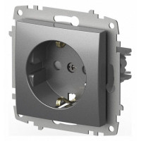 Розетка с заземлением и со шторкой, без рамки Elbi Eleсtriс Zena Vega 609-011000-243