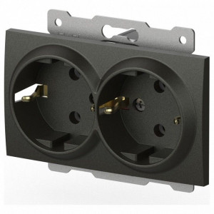 Розетка двойная с заземлением, без рамки Elbi Eleсtriс Zena Vega 609-011100-907