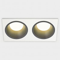 Встраиваемый светильник Italline IT08-8013 черный 3000 K 2 шт + рамка IT08-8015 белый IT08-8013 black 3000K / IT08-8015 white