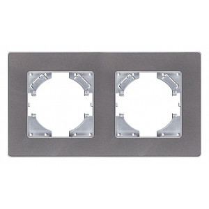 Рамка на 2 поста Kollinger Eleganz Acryl EA2GY Рамка на 2 поста Kollinger Eleganz Acryl EA2GY