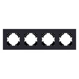 Рамка на 4 поста Kollinger Reflex AL RA4BK Рамка на 4 поста Kollinger Reflex AL RA4BK