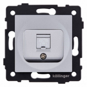 Розетка телефонная RJ-11 со штрокой, без рамки Kollinger REA-009GY Розетка телефонная RJ-11 со штрокой, без рамки Kollinger REA-009GY