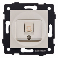 Розетка Ethernet RJ-45 без рамки Kollinger  REA-016GD