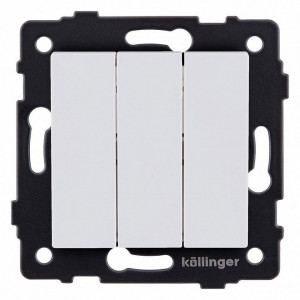 Выключатель трехклавишный без рамки Kollinger REA-S-012WM Выключатель трехклавишный без рамки Kollinger REA-S-012WM