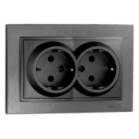 Розетка двойная с заземлением Mono Electric Despina 102-202004-120