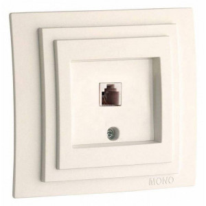 Розетка телефонная RJ-11 Mono Electric Larissa 103-010105-124 Розетка телефонная RJ-11 Mono Electric Larissa 103-010105-124