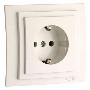 Розетка с заземлением Mono Electric Larissa 103-010121-117 Розетка с заземлением Mono Electric Larissa 103-010121-117