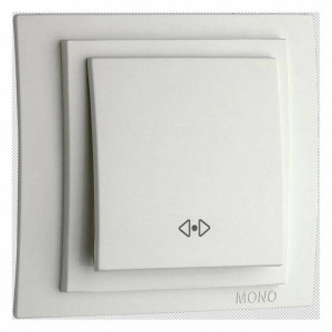 Выключатель перекрестный одноклавишный Mono Electric Larissa 103-191925-112 Выключатель перекрестный одноклавишный Mono Electric Larissa 103-191925-112