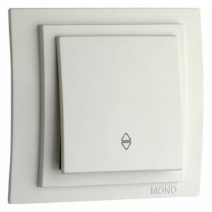 Выключатель проходной одноклавишный без рамки Mono Electric Despina / Larissa 500-001925-109 Выключатель проходной одноклавишный без рамки Mono Electric Despina / Larissa 500-001925-109
