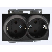 Розетка двойная с заземлением, без рамки Mono Electric Despina / Larissa 500-002004-120
