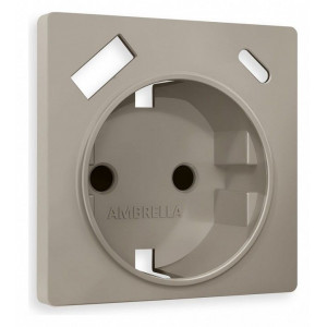 Накладка для розетки с заземлением и со шторками и 2хUSB type A и C Ambrella Volt Quant AP3700 Накладка для розетки с заземлением и со шторками и 2хUSB type A и C Ambrella Volt Quant AP3700