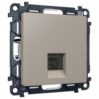 Розетка Ethernet RJ-45 и со шторками, без рамки Ambrella Volt ALFA MA372005