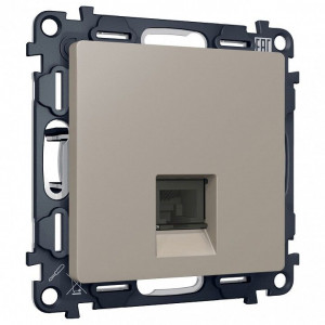 Розетка Ethernet RJ-45 и со шторками, без рамки Ambrella Volt ALFA MA372005 Розетка Ethernet RJ-45 и со шторками, без рамки Ambrella Volt ALFA MA372005