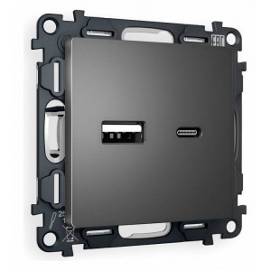 Розетка 2хUSB type A и C без рамки Ambrella Volt Quant MA661010 Розетка 2хUSB type A и C без рамки Ambrella Volt Quant MA661010