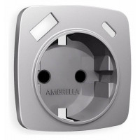 Накладка для розетки с заземлением и со шторками и 2хUSB type A и C Ambrella Volt Quant OP5100