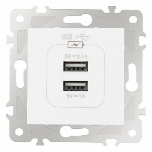 Розетка USB, без рамки Arte Milano am-203 203.46-1.white Розетка USB, без рамки Arte Milano am-203 203.46-1.white