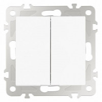 Выключатель проходной двухклавишный без рамки Arte Milano 206 206.32-2.white
