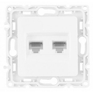 Розетка Ethernet RJ-45 без рамки Arte Milano am-217 217.45-2.white Розетка Ethernet RJ-45 без рамки Arte Milano am-217 217.45-2.white