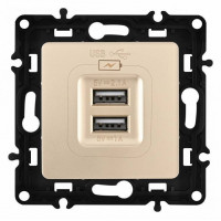 Розетка USB, без рамки Arte Milano am-217 217.46-1.shampan