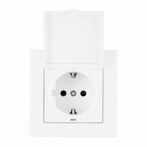 Розетка с заземлением и шторкой, с крышкой Arte Milano SET06-1 SET06-1-41-1 white Розетка с заземлением и шторкой, с крышкой Arte Milano SET06-1 SET06-1-41-1 white