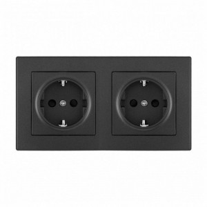 Розетка с заземлением и со шторкой Arte Milano SET06-2 SET06-2-40-1x2 black Розетка с заземлением и со шторкой Arte Milano SET06-2 SET06-2-40-1x2 black