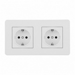 Розетка с заземлением и со шторкой Arte Milano SET16-2 SET16-2-40-1x2 white