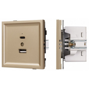 Розетка 2хUSB type A и C без рамки Arlight SCT-TENDO 054537 Розетка 2хUSB type A и C без рамки Arlight SCT-TENDO 054537