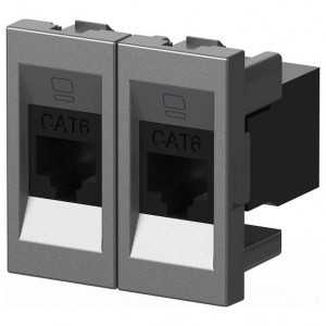 Розетка двойная Ethernet RJ-45 без рамки Elbi Eleсtriс Moda Vox 611-041032-248 Розетка двойная Ethernet RJ-45 без рамки Elbi Eleсtriс Moda Vox 611-041032-248